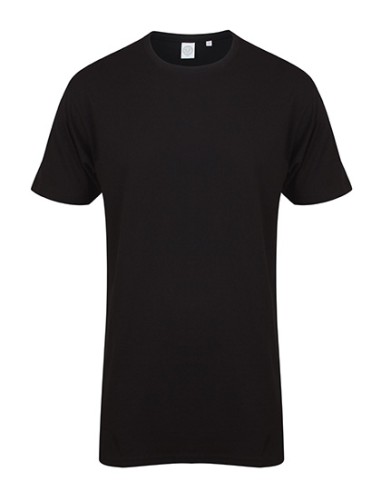 S-SF258-Mens Longline T-Shirt With Dipped Hem